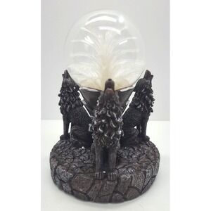 Vintage 3 Howling‎ Wolves Fiber Optic Table Lamp 2005